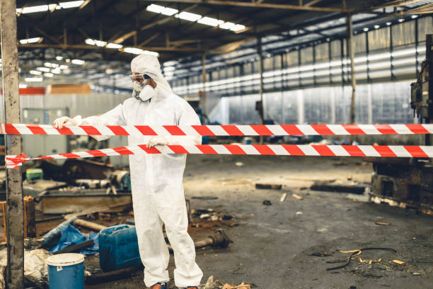 Professional Biohazard Cleanup technician working in Maplewood, OH
